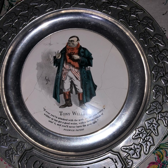 RWP Wilton Columbia Pewter Plates 4 CHARLES DICKEN - Picture 2 of 8